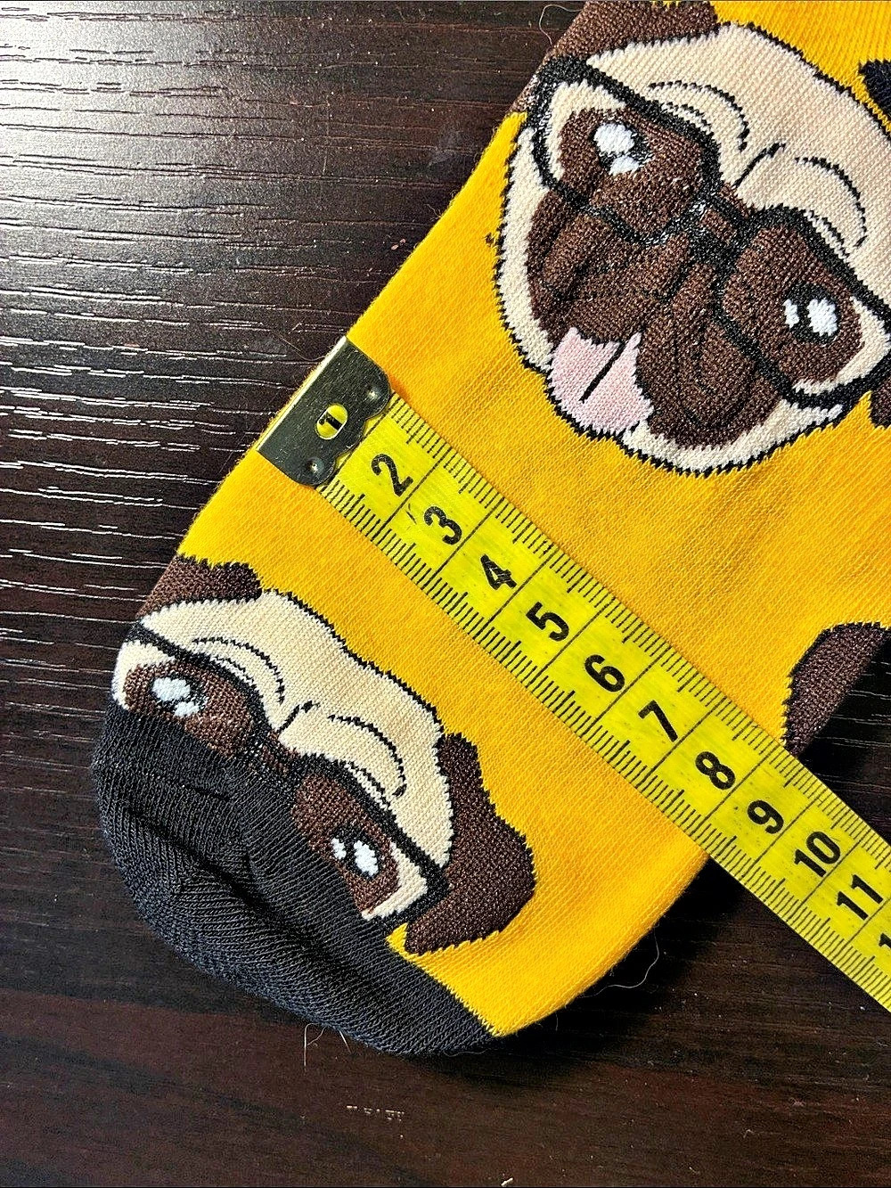 Pug Pattern Crew Socks 5-Pair Set - Picture 7 of 8